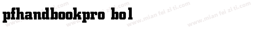 pfhandbookpro bold字体转换